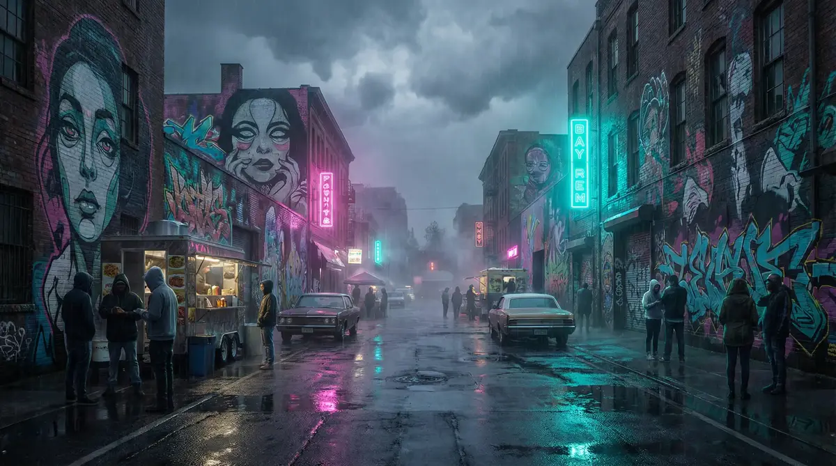 欧美午夜小视频 - 雨夜壁画街